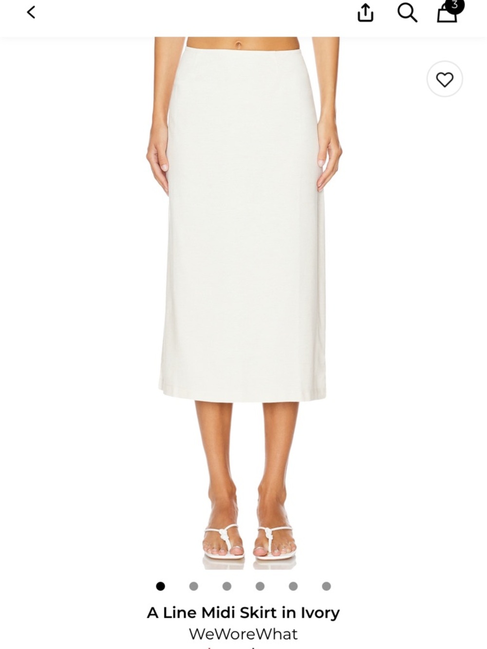 WeWoreWhat Ivory Midi Skirt